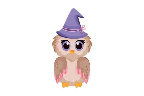 15032024CF09.jpg Cute Owl with Witch Hat