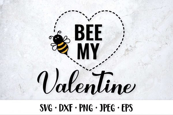 Bee My Valentine SVG. Funny Valentines