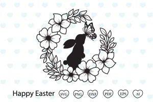 15032024CF93.jpg Floral Bunny Svg Easter Svg