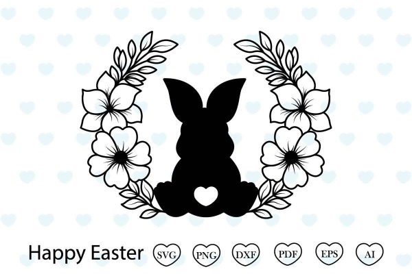 15032024CF96.jpg Floral Bunny Svg Easter Svg