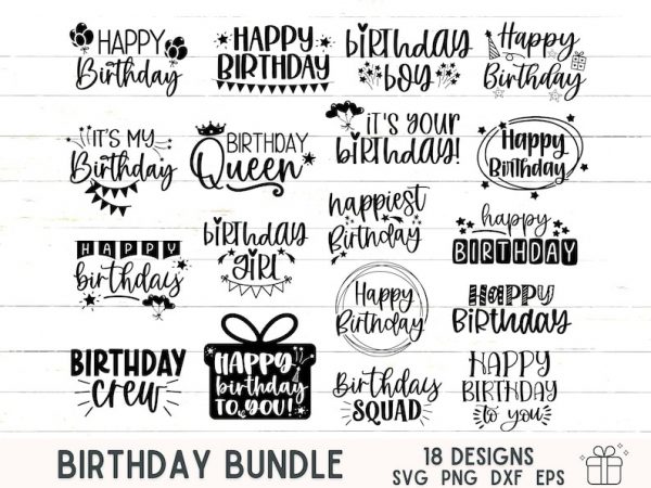 Birthday Bundle svg, Birthday Shirt svg, My Birthday svg, Birthday Squad svg, Birthday Crew svg, Birthday svg Bundle, Girl Birthday svg