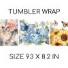 Butterfly Tumbler Sublimation Designs