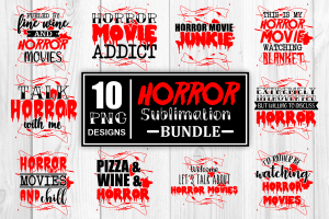 Horror Movie Sublimation Bundle Horror