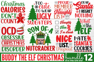 Buddy the ELF SVG Bundle