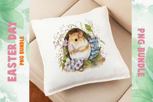 Easter Day Bundle PNG, Hamster Easter