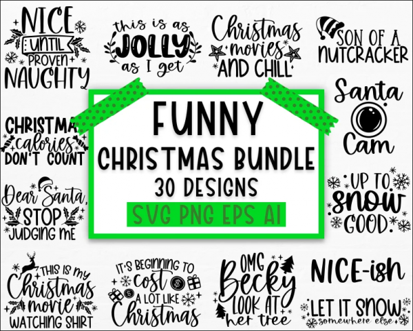 4042023CF101.png Funny Christmas SVG Bundle, Christmas sign svg , Merry Christmas svg, Christmas Ornaments Svg, Winter svg, Xmas svg, Santa svg