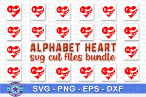 4042023CF131.jpg Alphabet Heart Clipart SVG Monogram Bundle