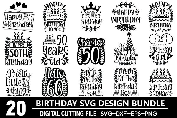 Birthday SVG Bundle
